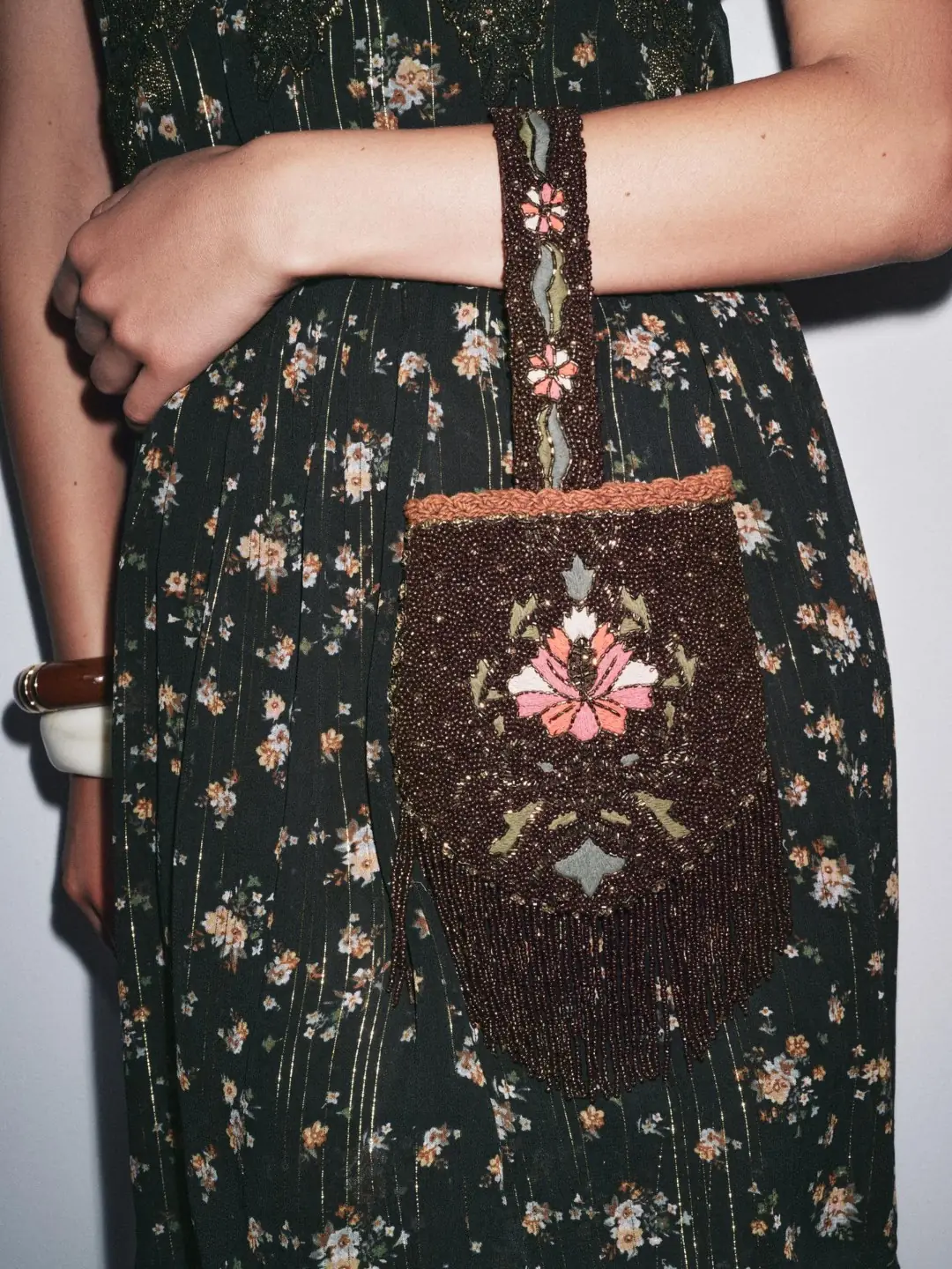 Beaded Fringed Handbag