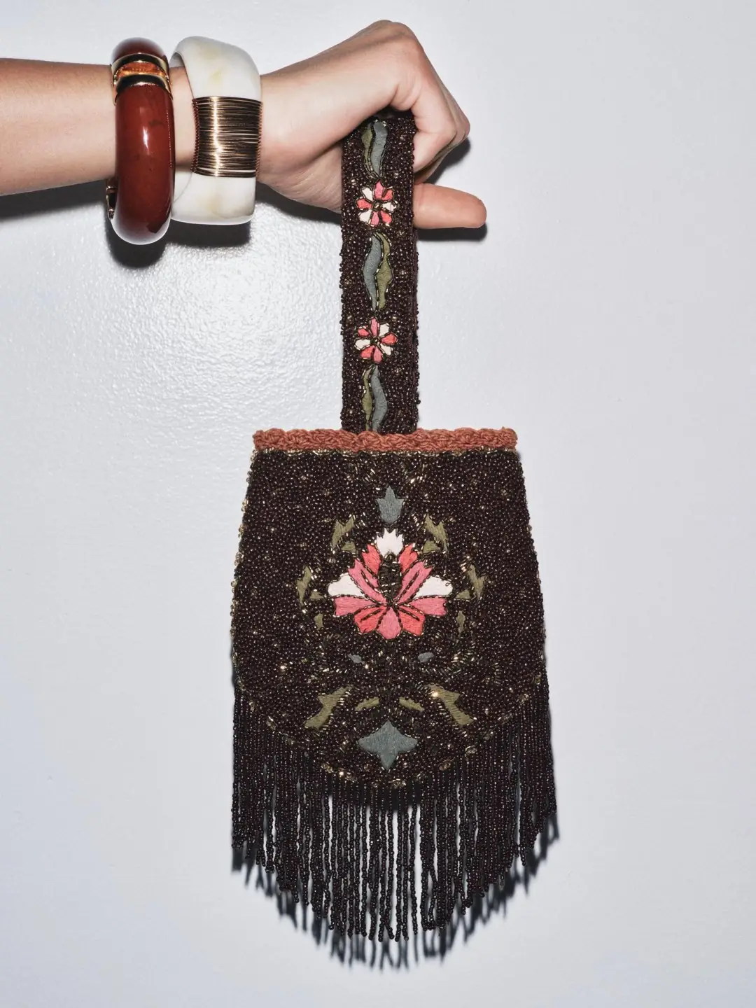 Beaded Fringed Handbag - 2